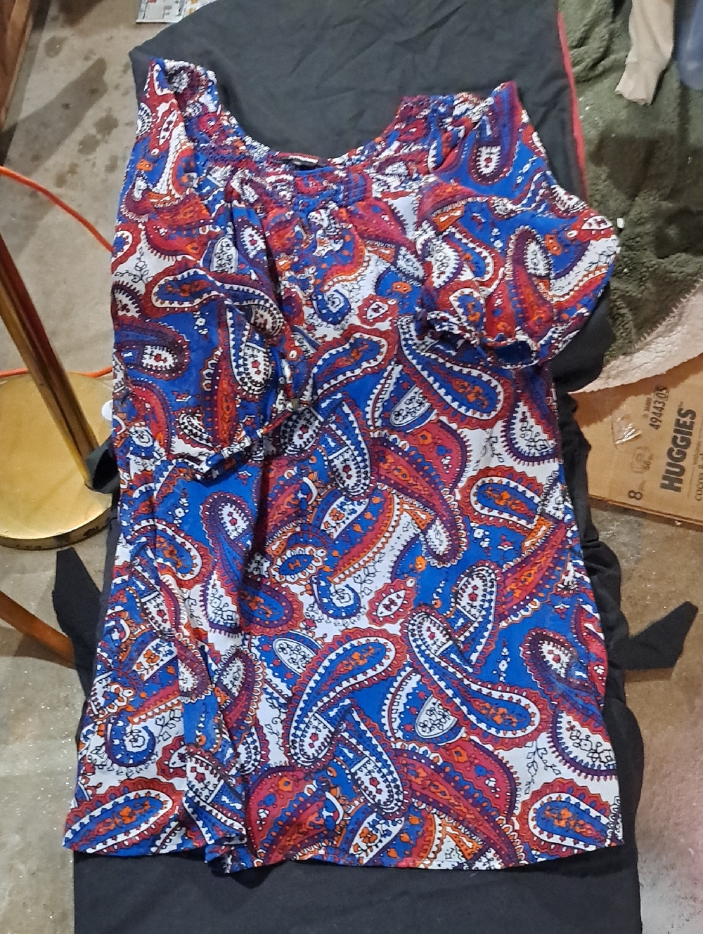 My Michelle Blue and Red Paisley Midi Dress